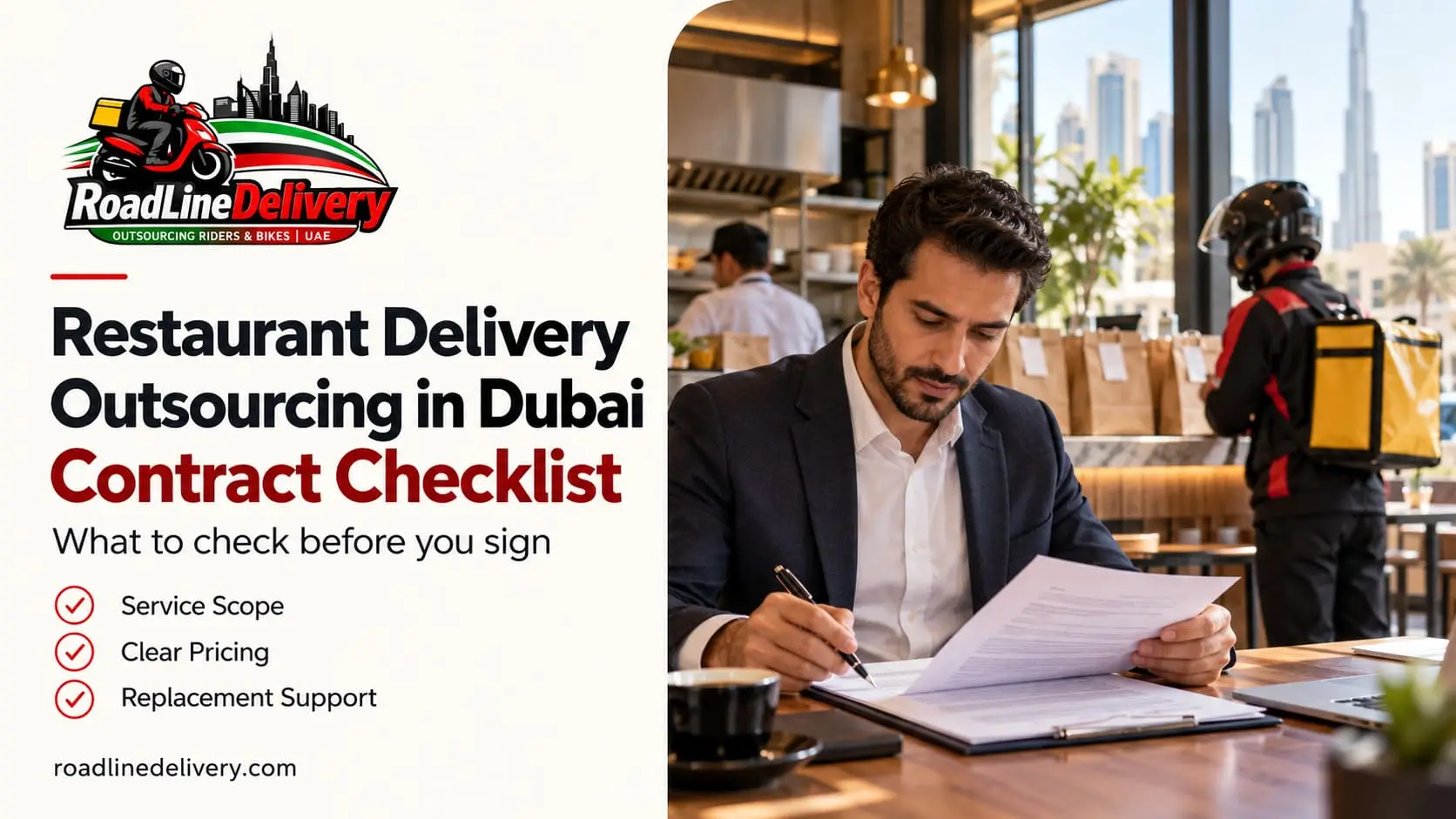 Restaurant Delivery Outsourcing in Dubai Contract Checklist